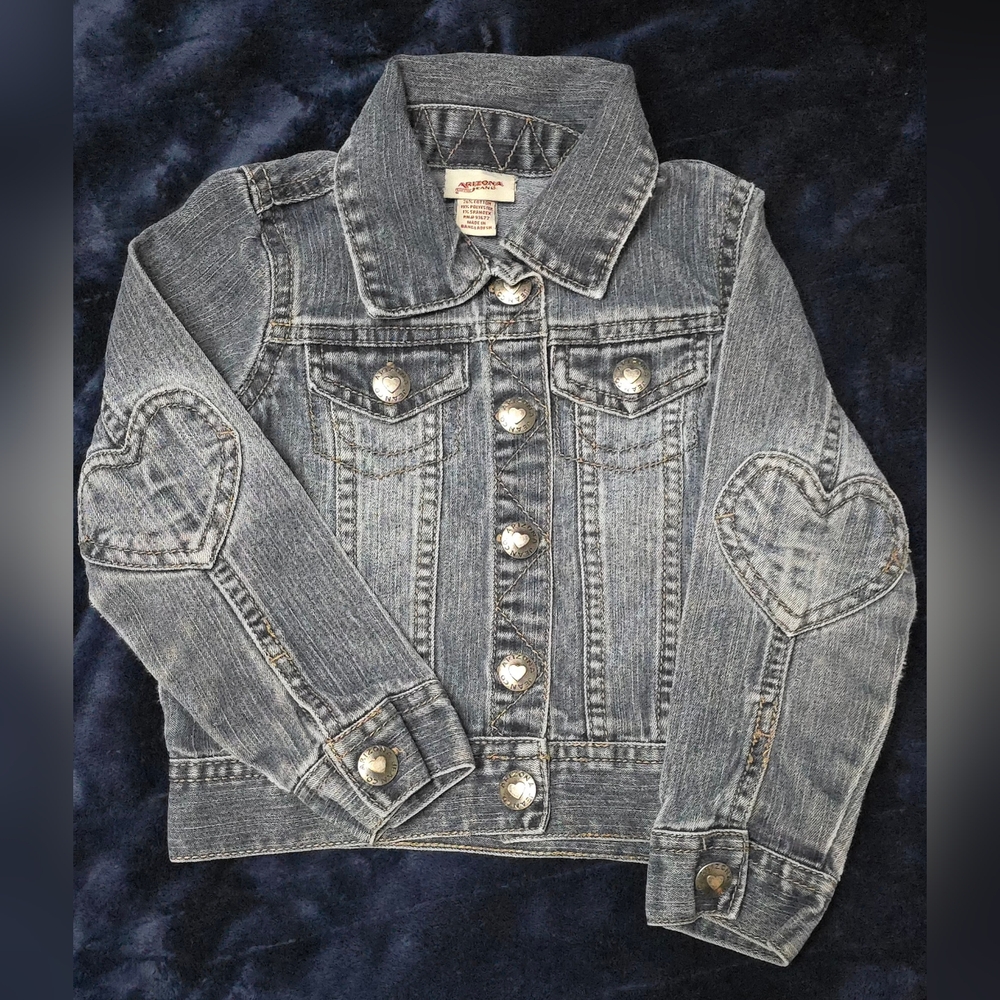 Arizona Jeans Denim Heart-Embellished Kids Jacket 3T
